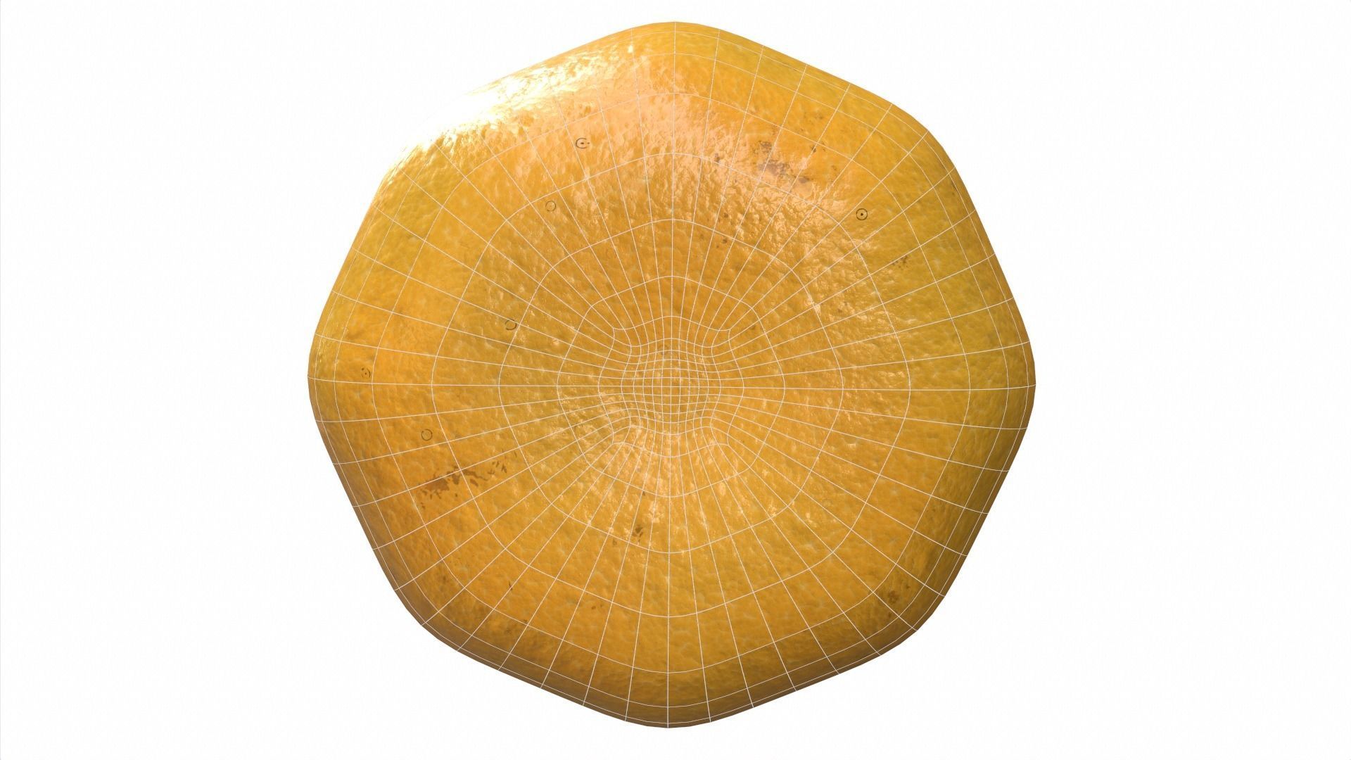 Orange Low-poly 3D model_8