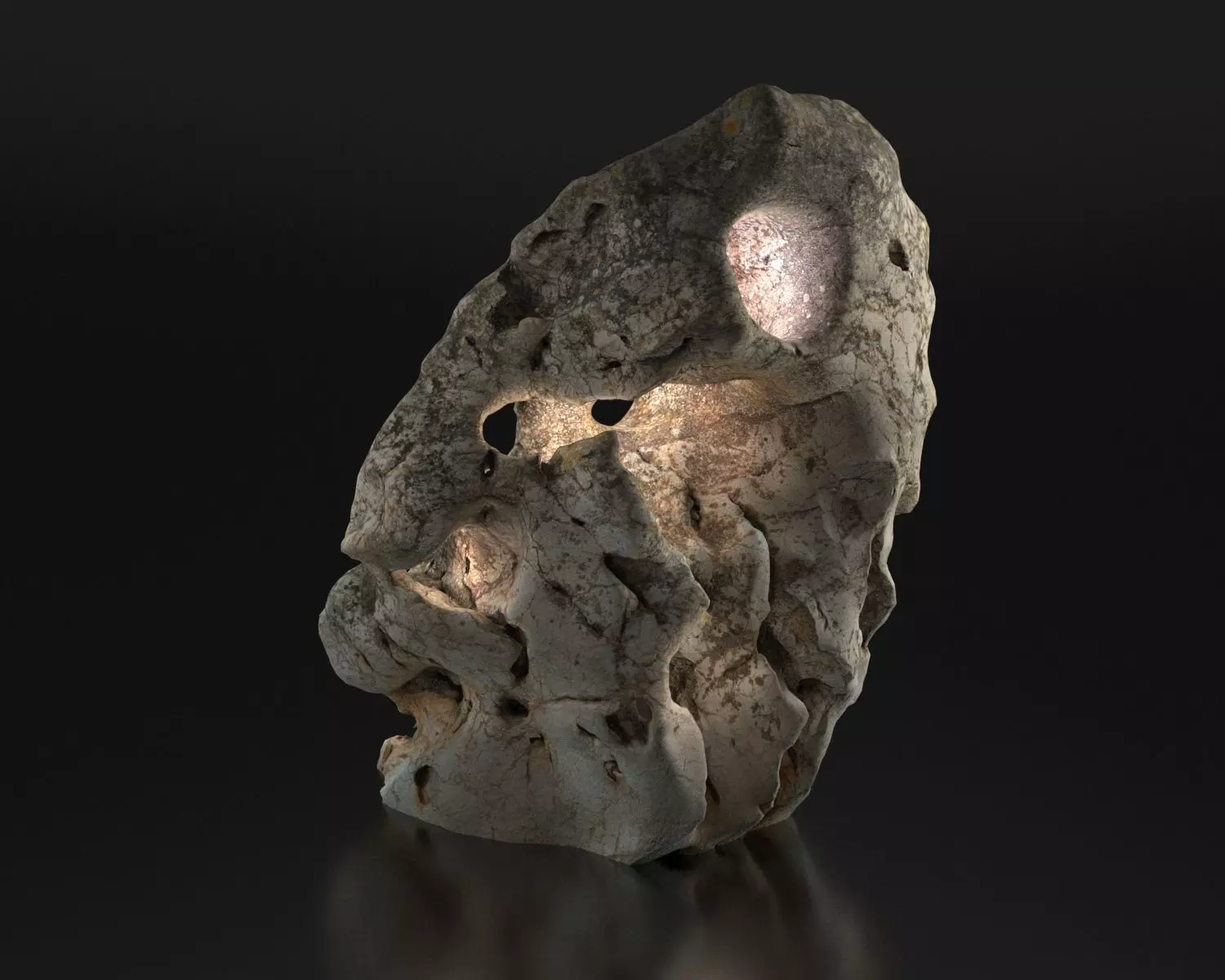 Stone from Portugal Vila do Bispu scanned from real rock 3D model_0