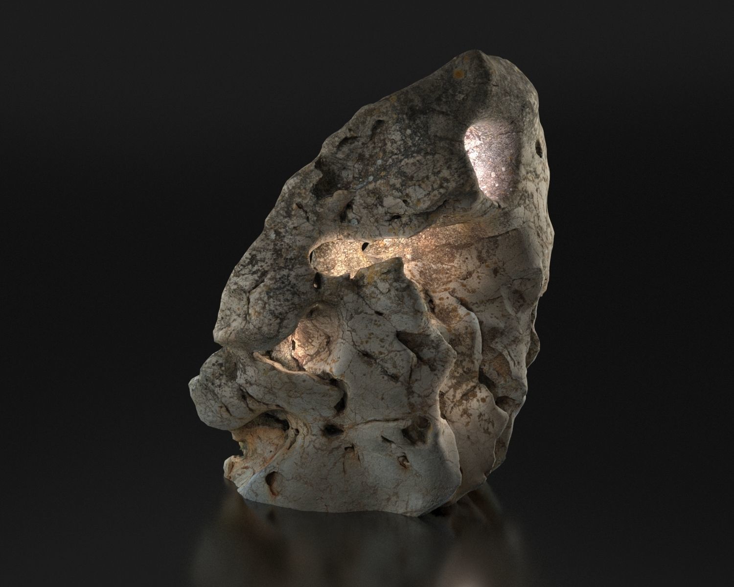 Stone from Portugal Vila do Bispu scanned from real rock 3D model_5