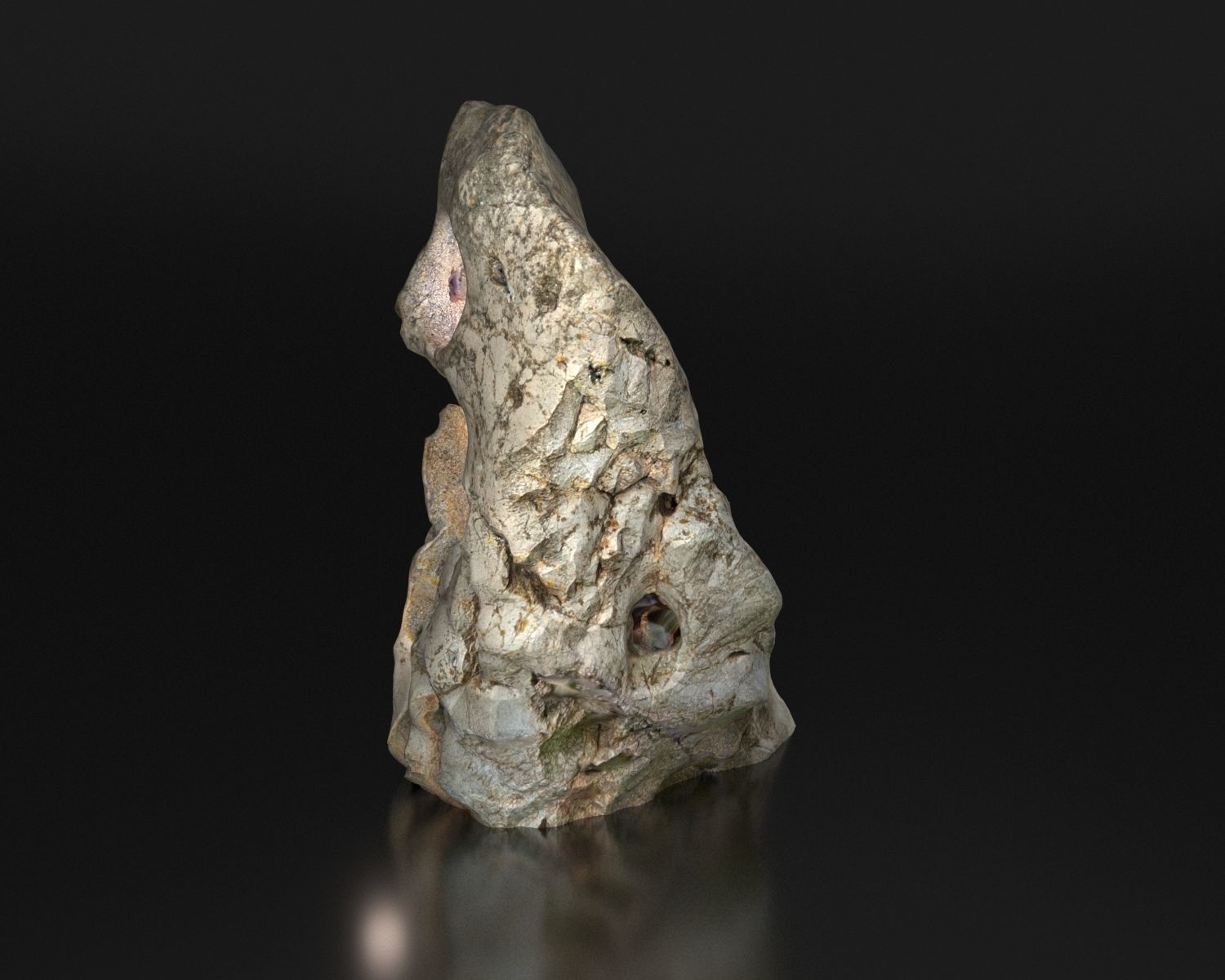 Stone from Portugal Vila do Bispu scanned from real rock 3D model_10