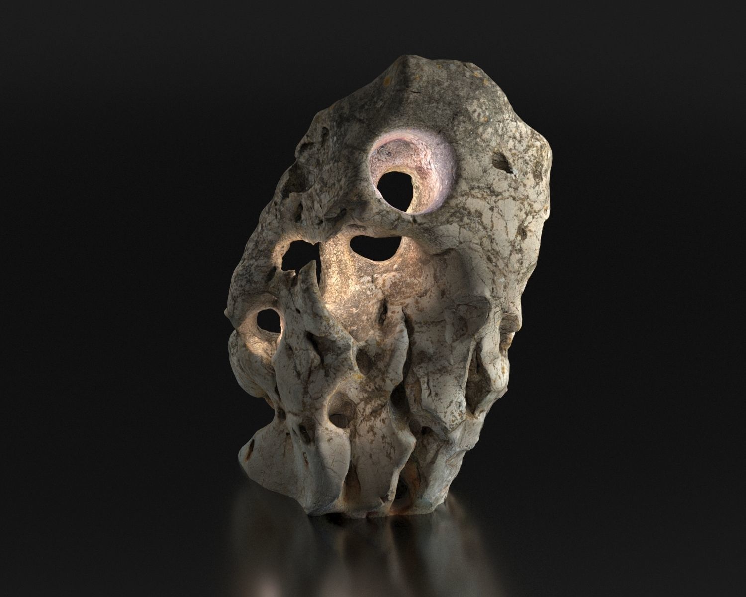 Stone from Portugal Vila do Bispu scanned from real rock 3D model_7