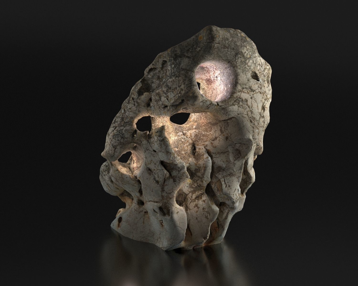 Stone from Portugal Vila do Bispu scanned from real rock 3D model_6
