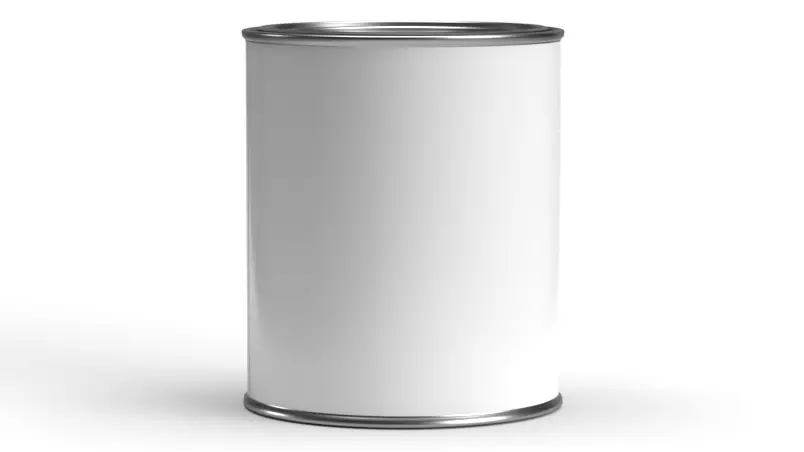 Quart paint can with lid  3D model_0