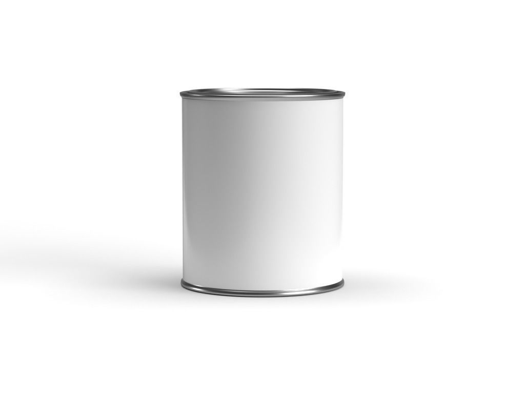 Quart paint can with lid  3D model_4