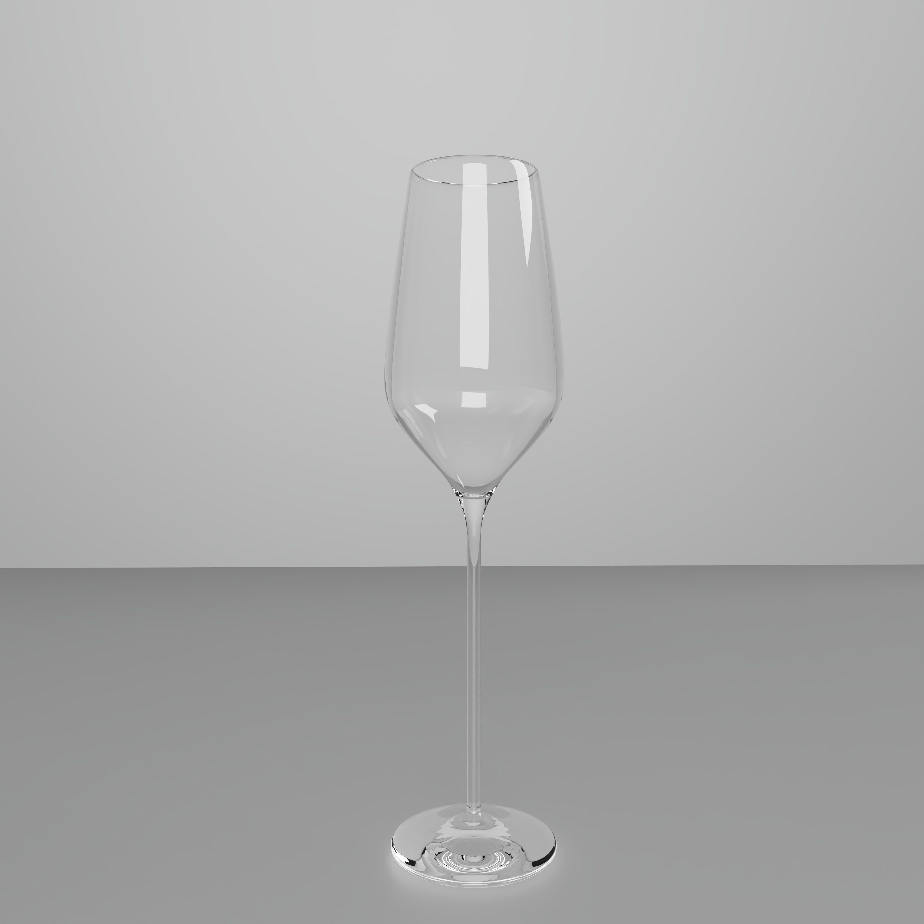 Champagne Flute 3D model_1