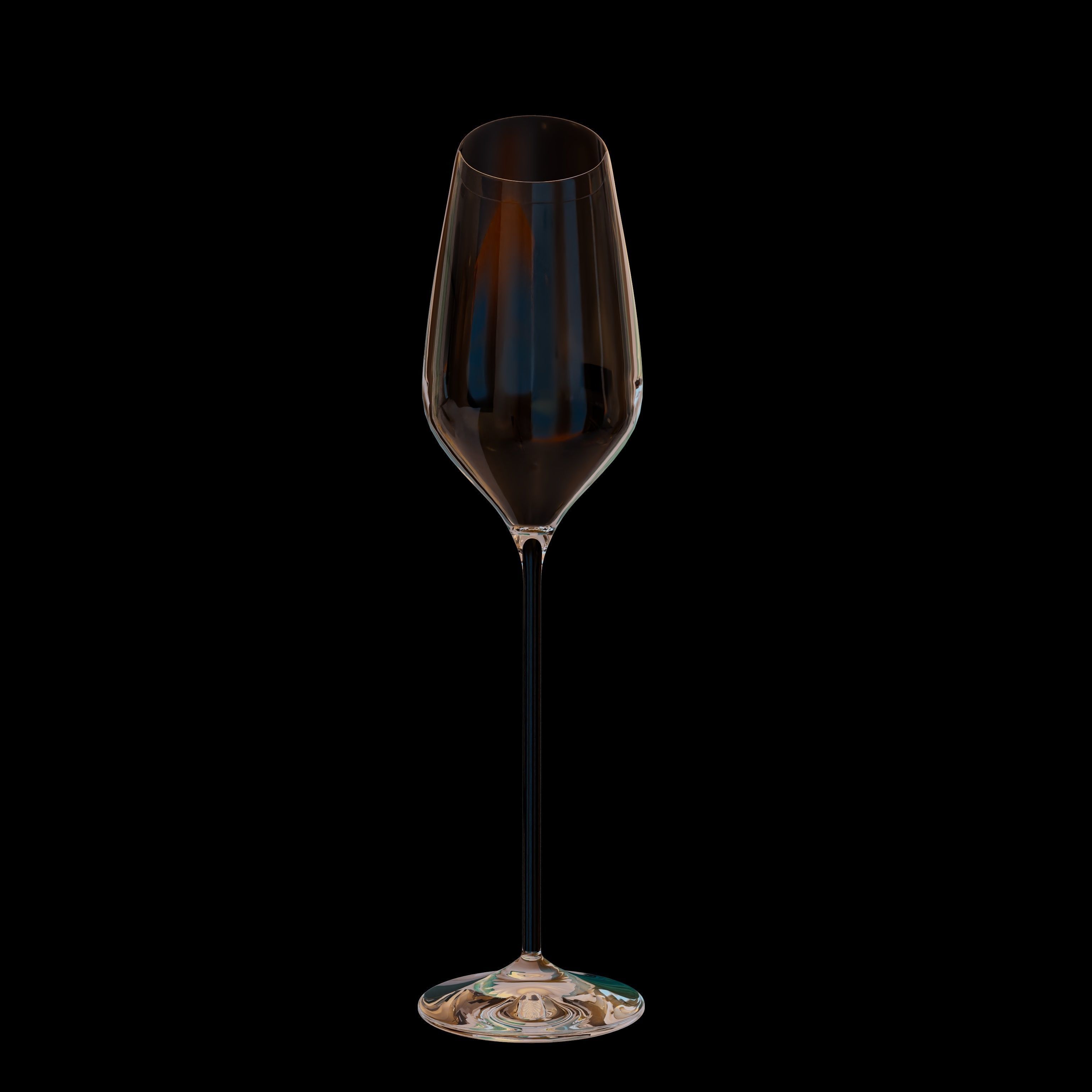 Champagne Flute 3D model_5