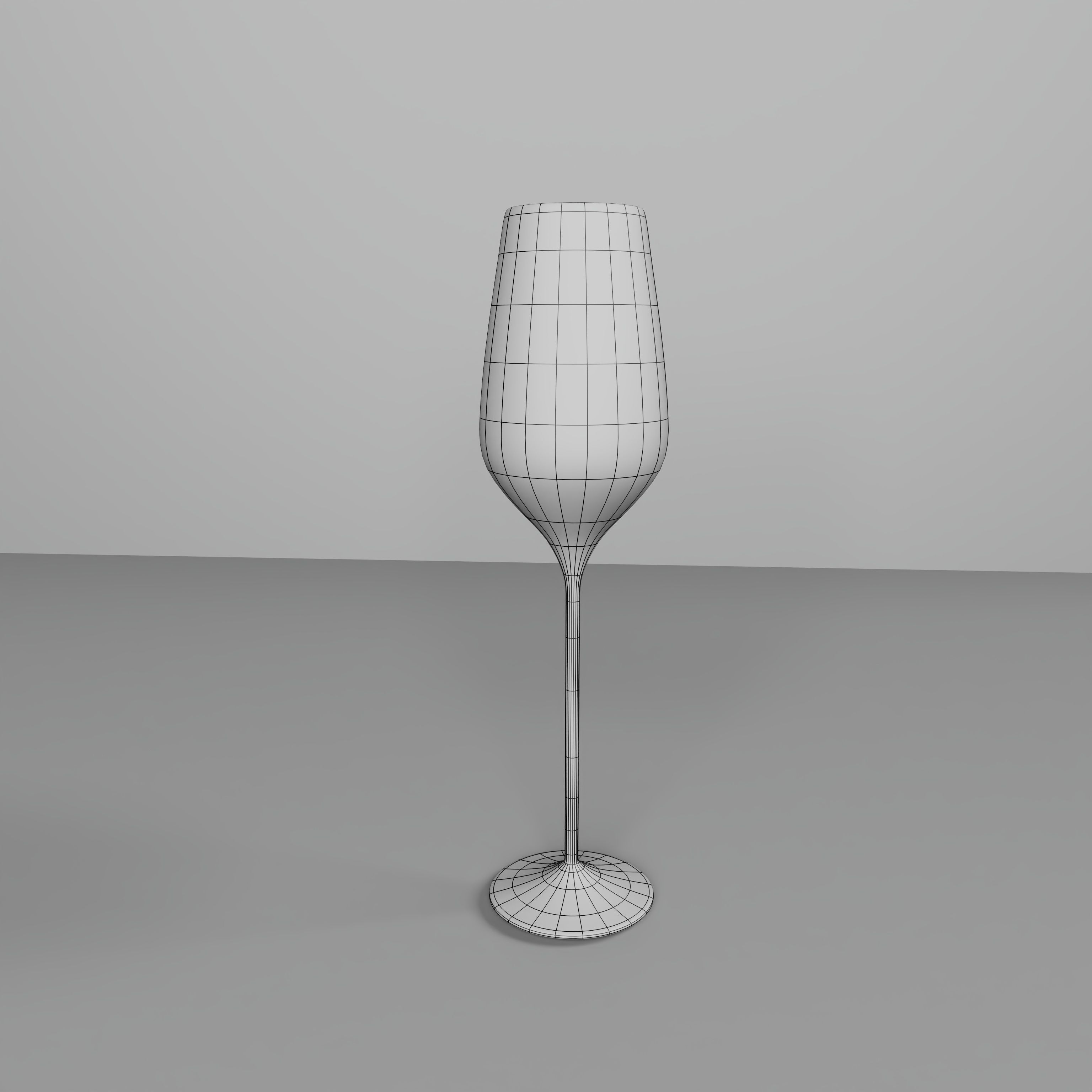 Champagne Flute 3D model_2