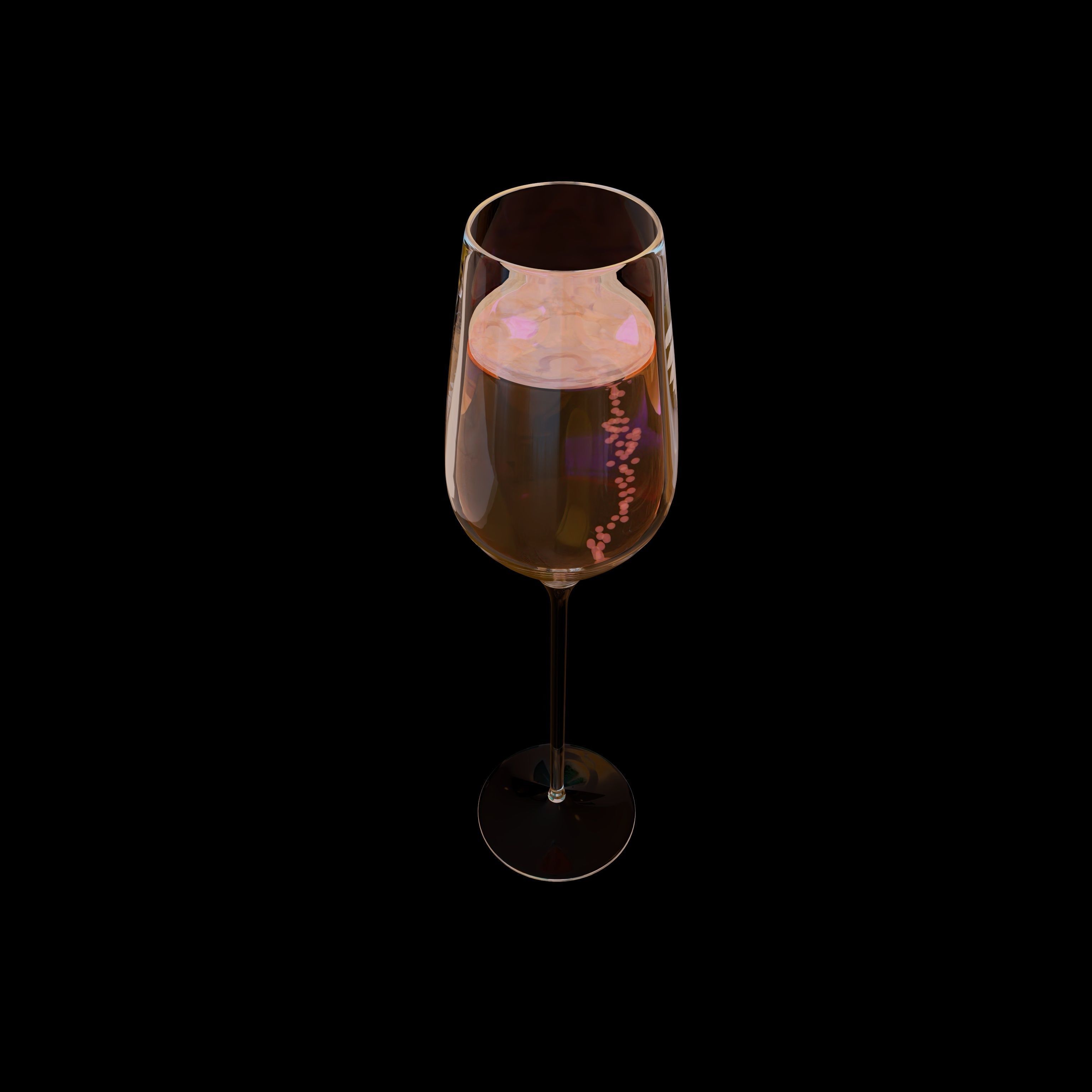 Champagne Flute 3D model_4
