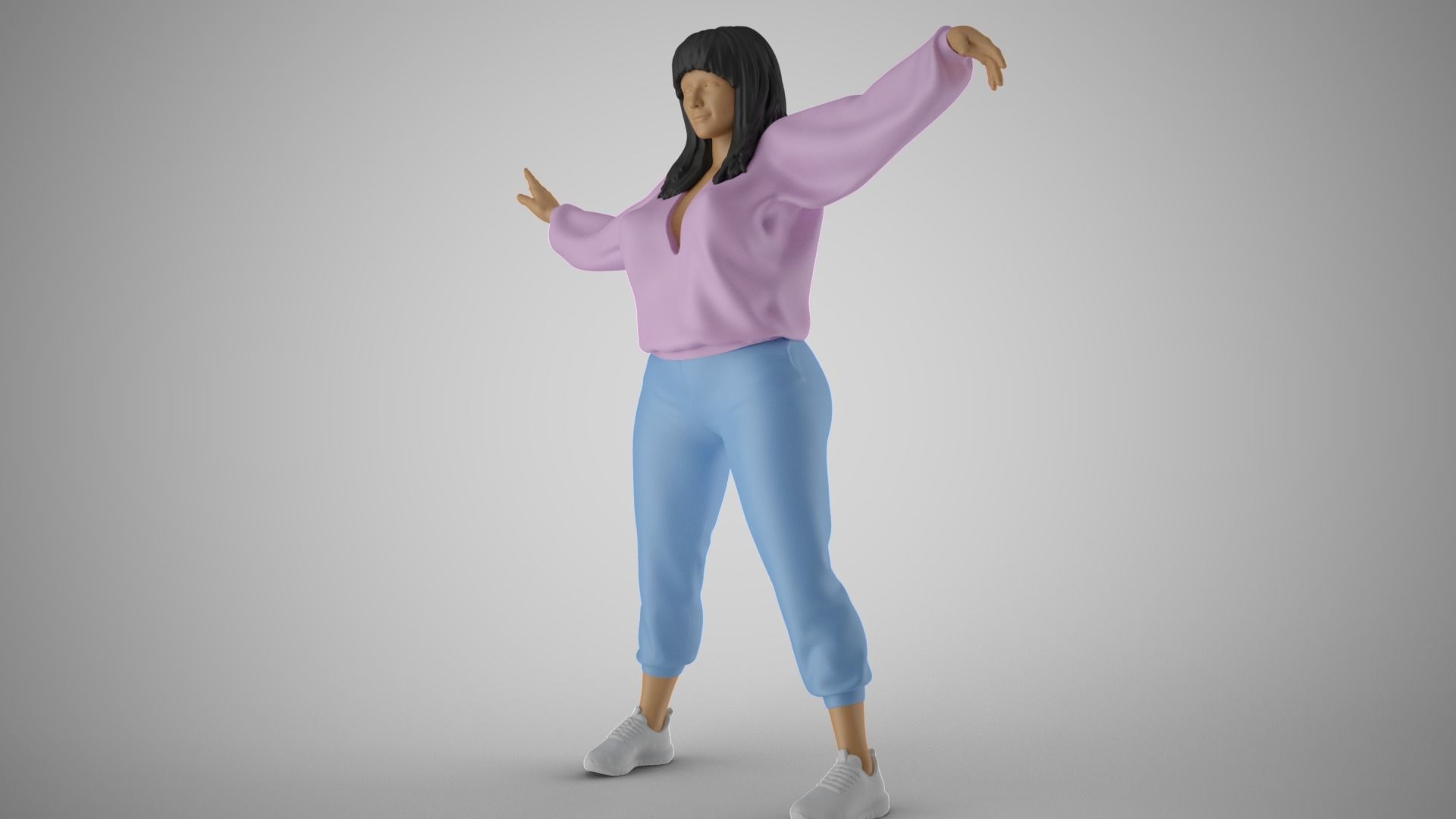 Wavemaker Girl 3D print model_10