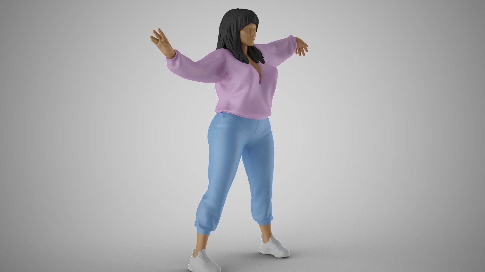 Wavemaker Girl 3D print model_4