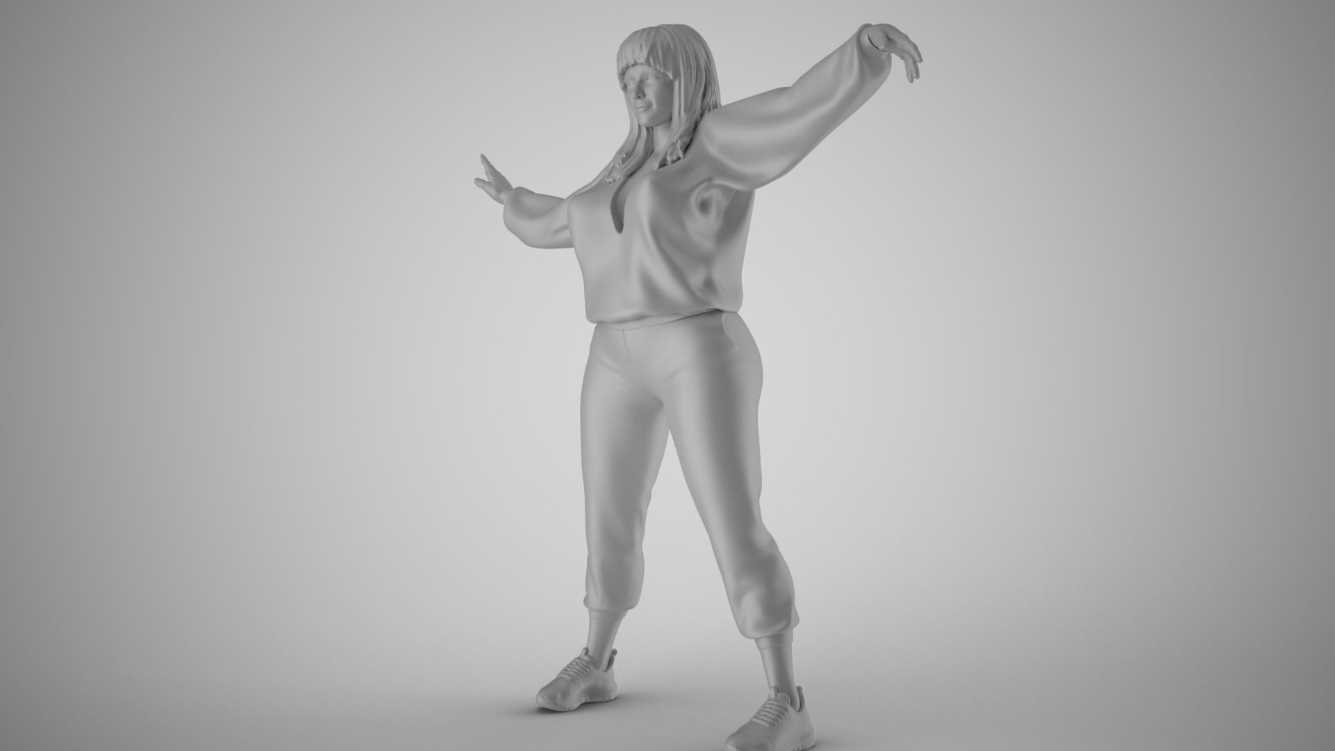 Wavemaker Girl 3D print model_1