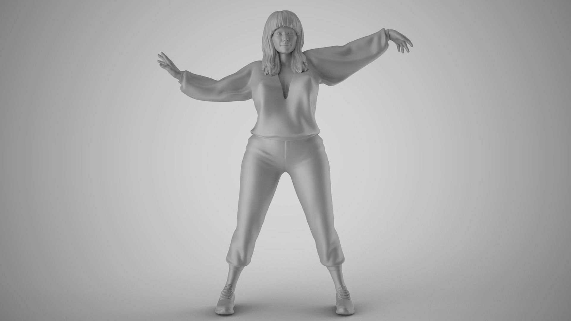 Wavemaker Girl 3D print model_2
