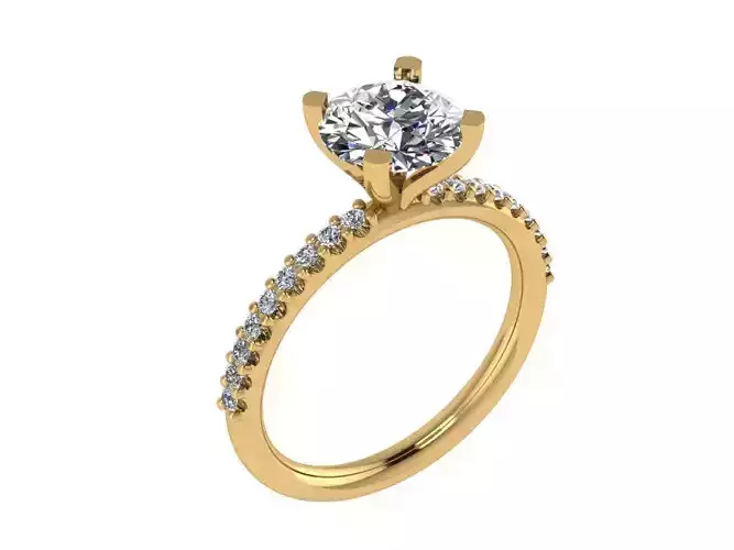 Ring029 diamond engagement ring gold