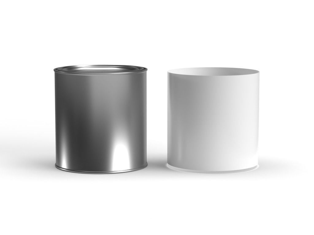 Half gallon paint can  3D model_4