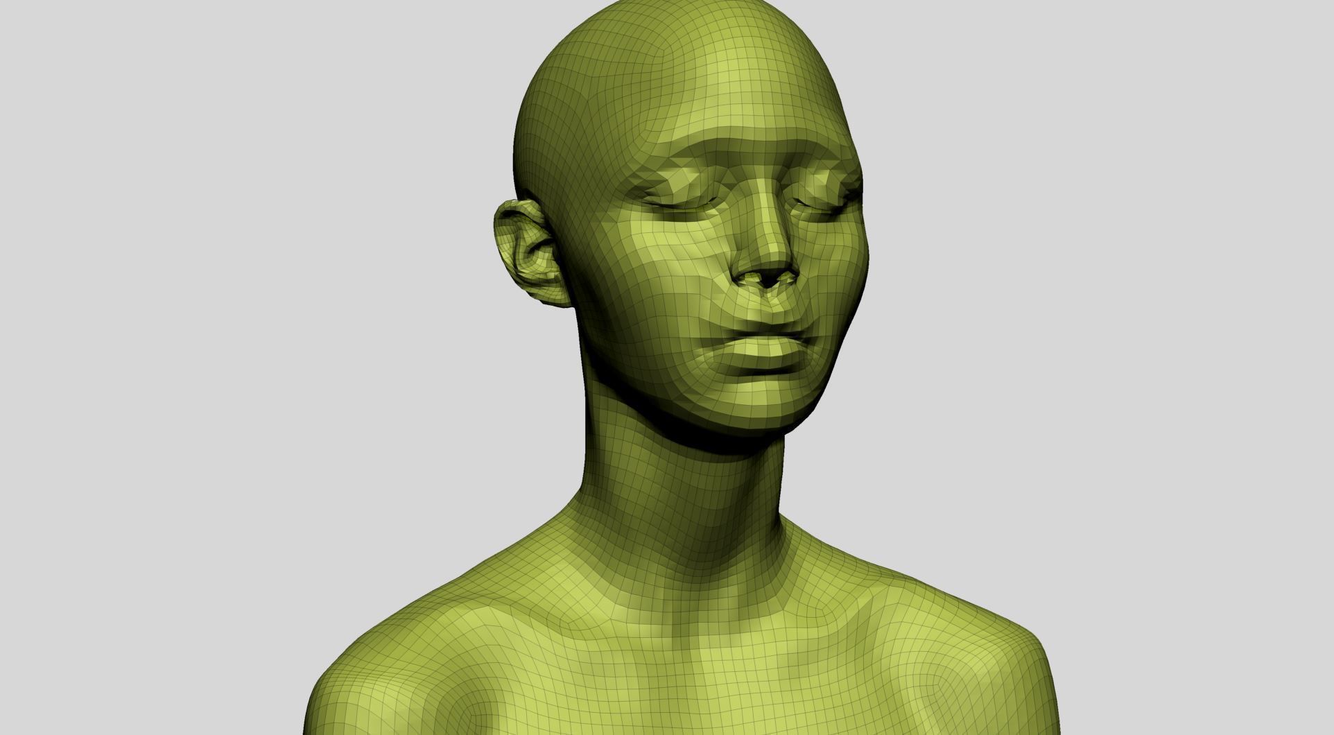 Female Head A 3D model_11