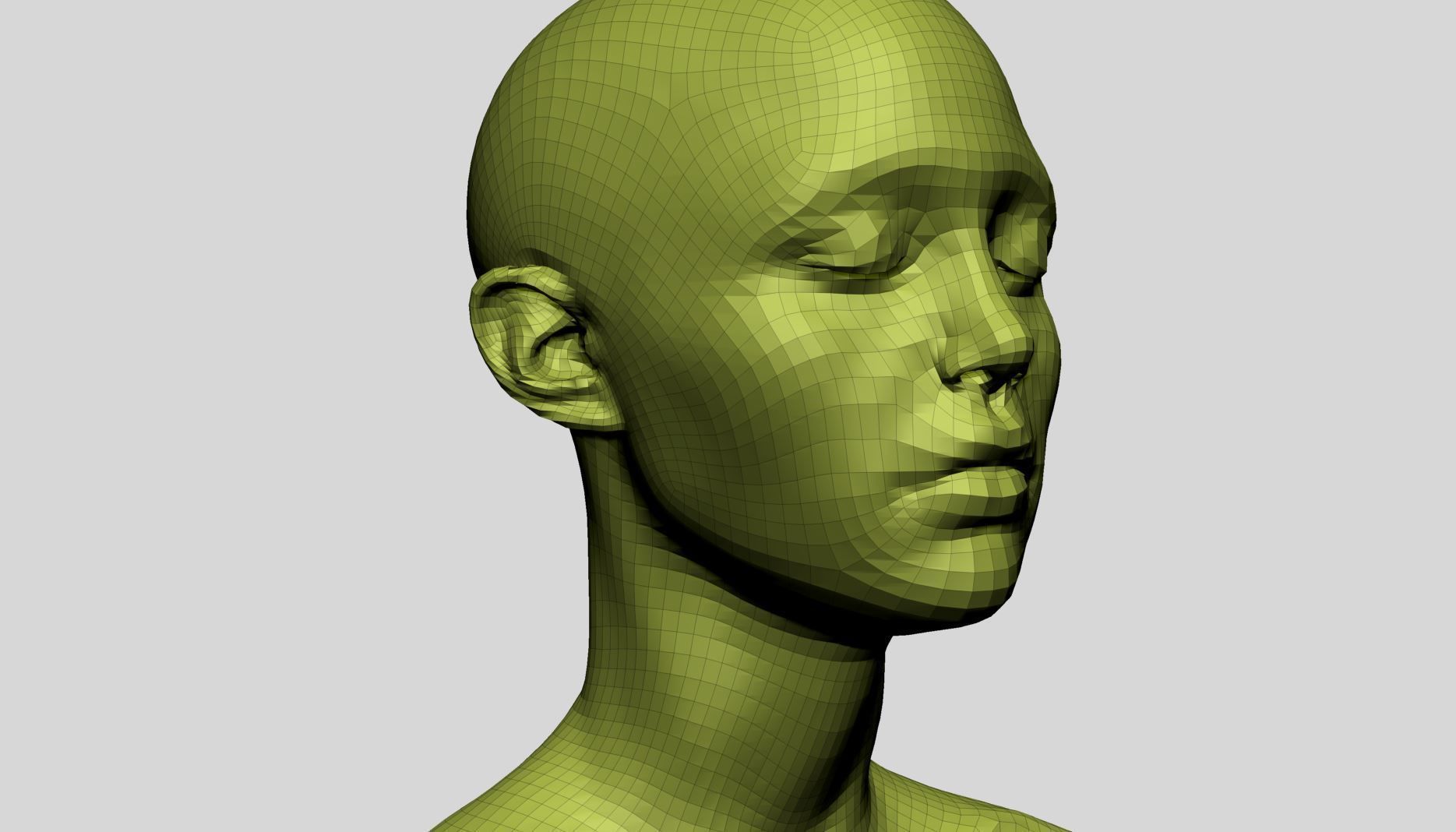 Female Head A 3D model_12