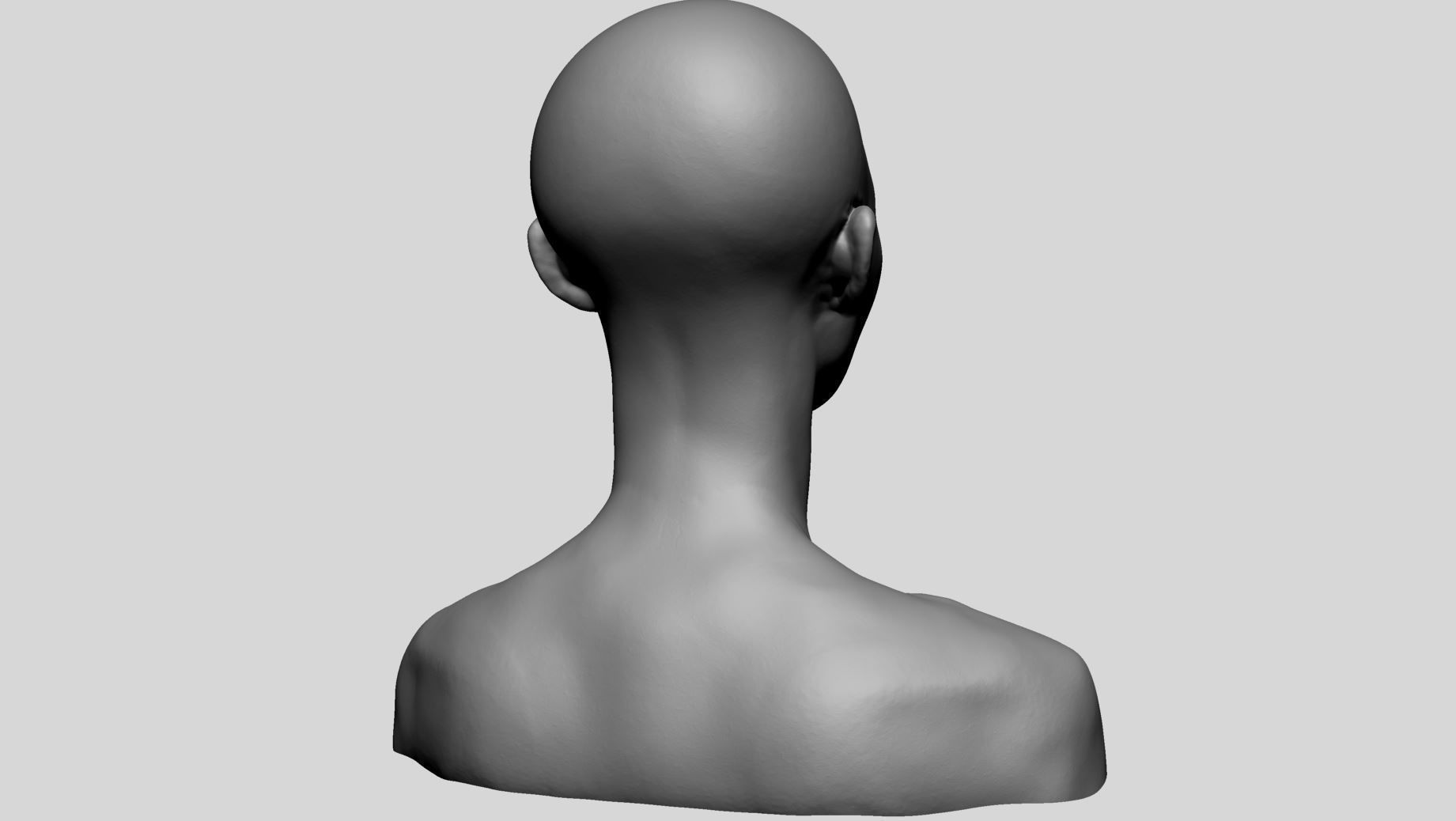 Female Head A 3D model_4