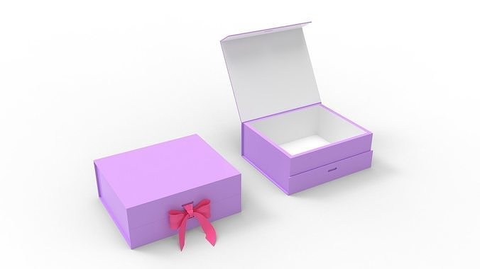Magnetic Box with Ribbon 3D model