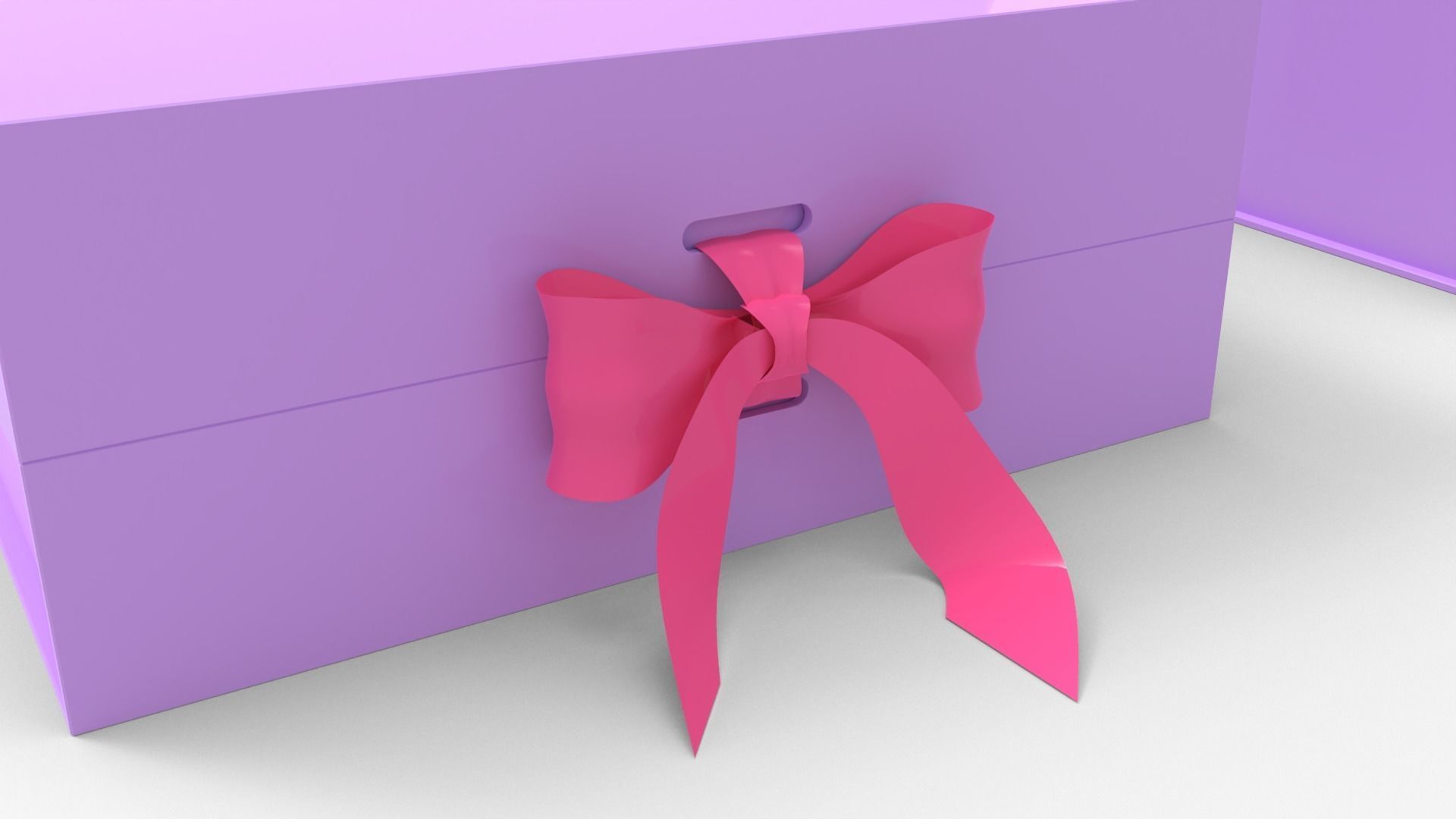 Magnetic Box with Ribbon 3D model_2