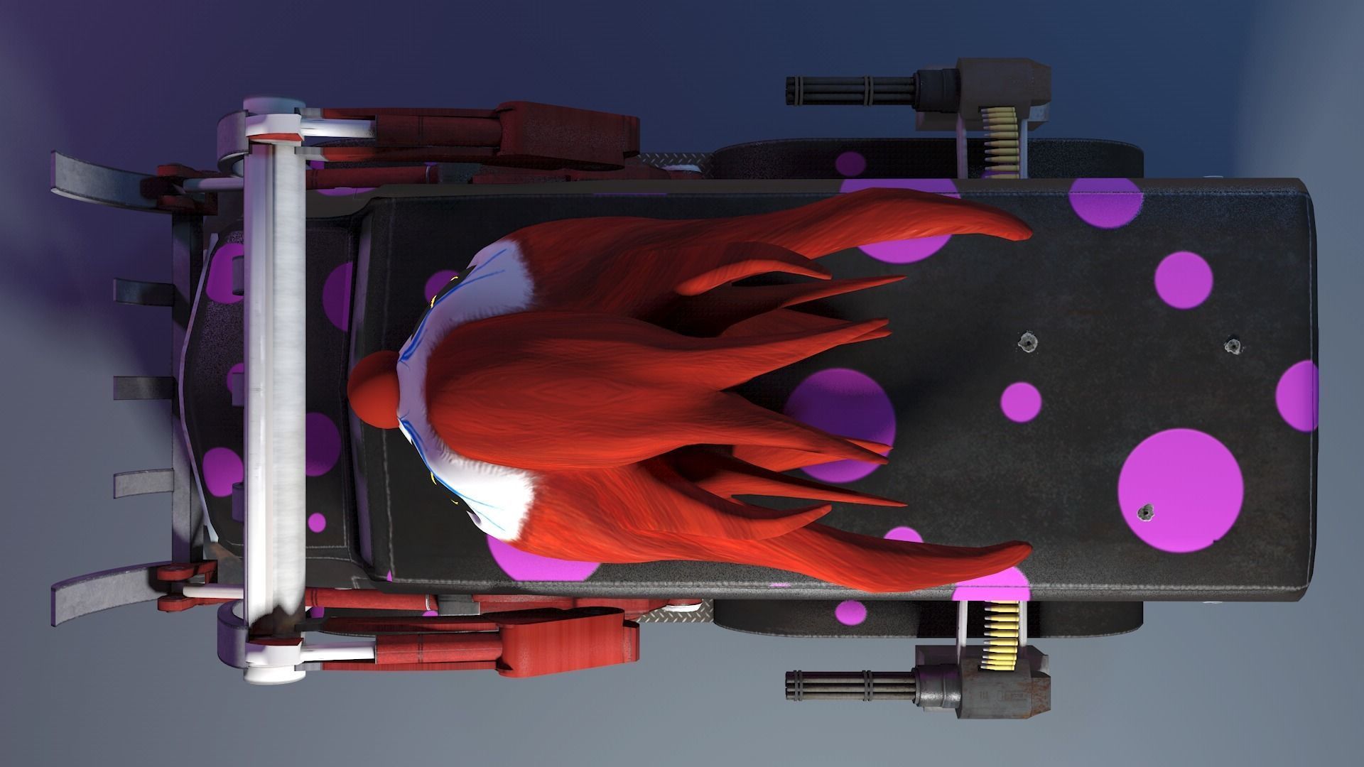 Darktooth toy truck with polka dots 3D model_3