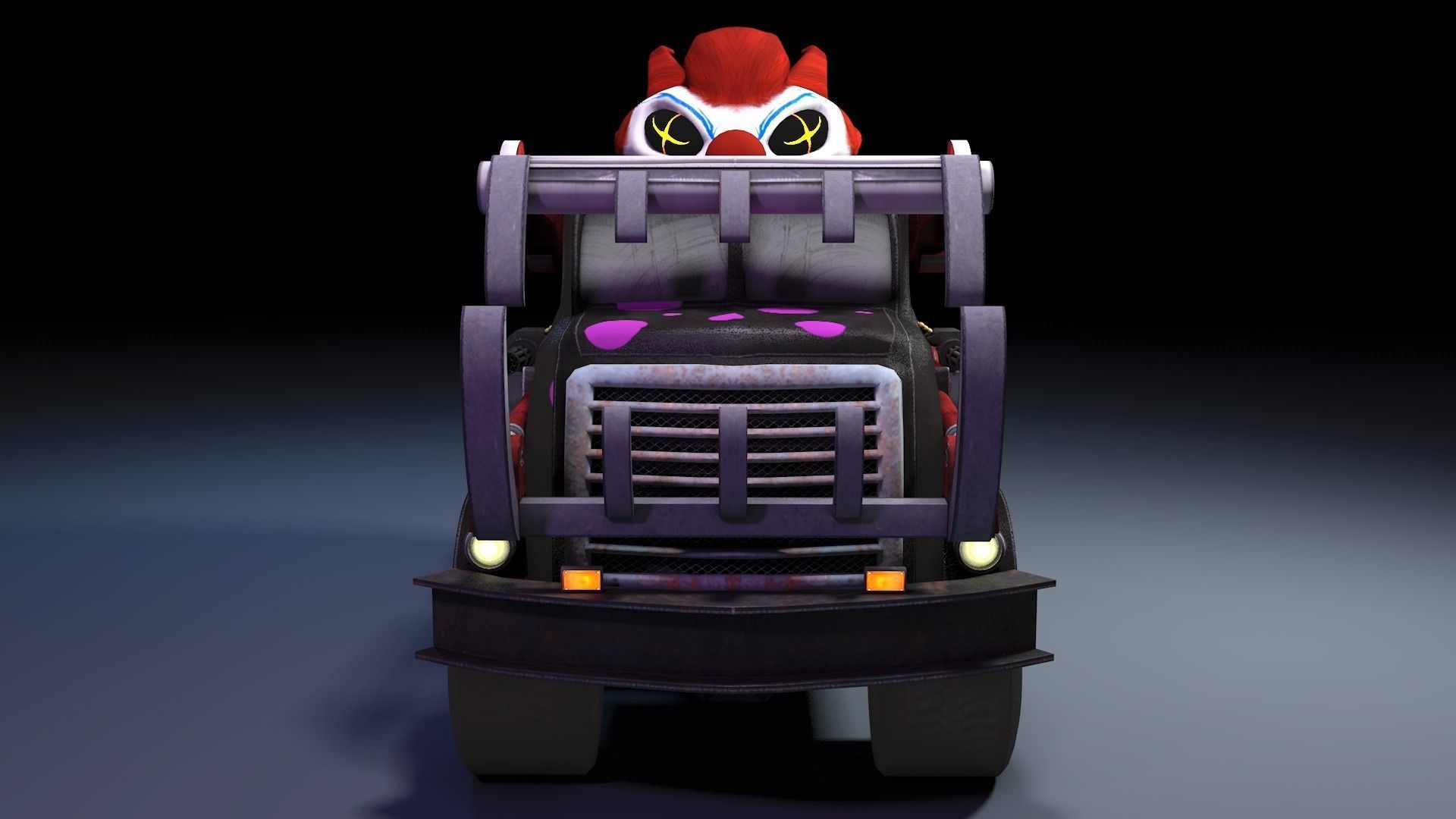 Darktooth toy truck with polka dots 3D model_2