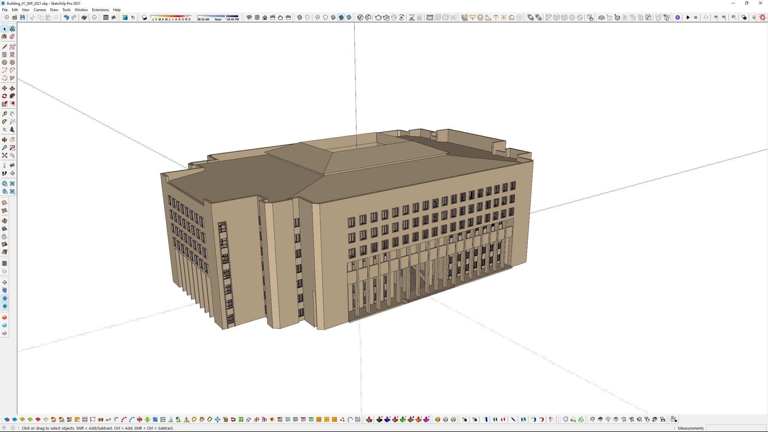 Building No1 Low-poly 3D model_10