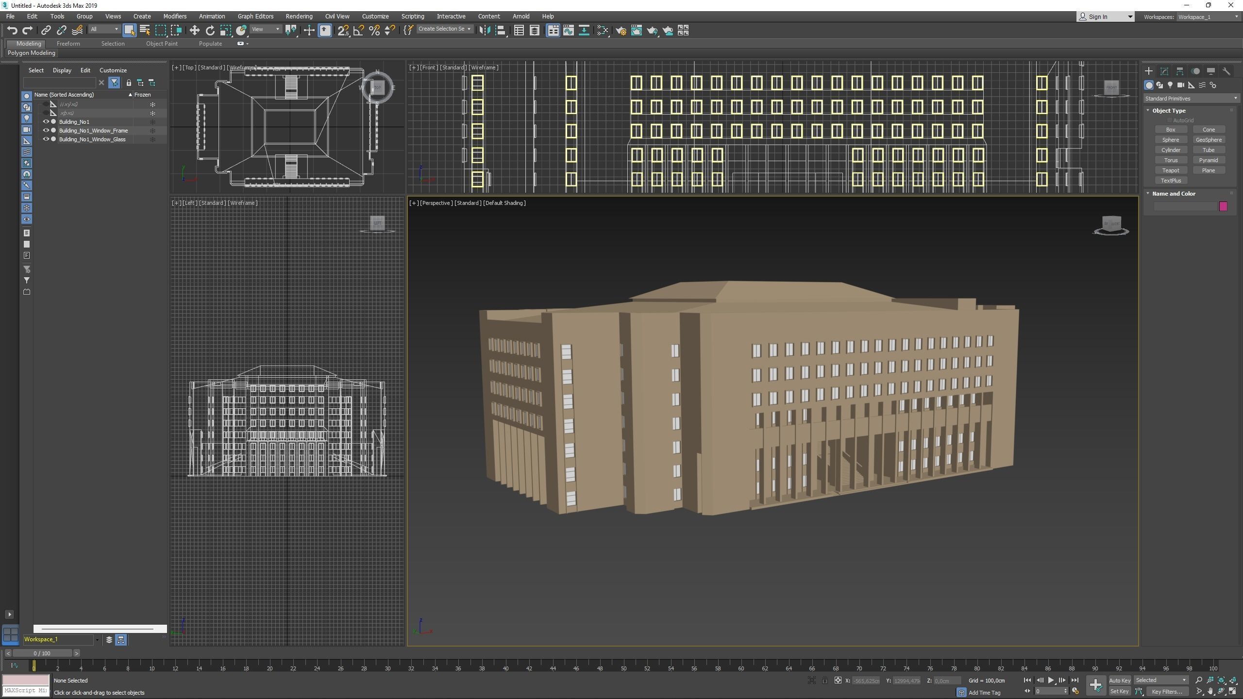 Building No1 Low-poly 3D model_12