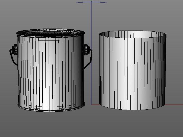 Half gallon paint can with metal handle  3D model_1