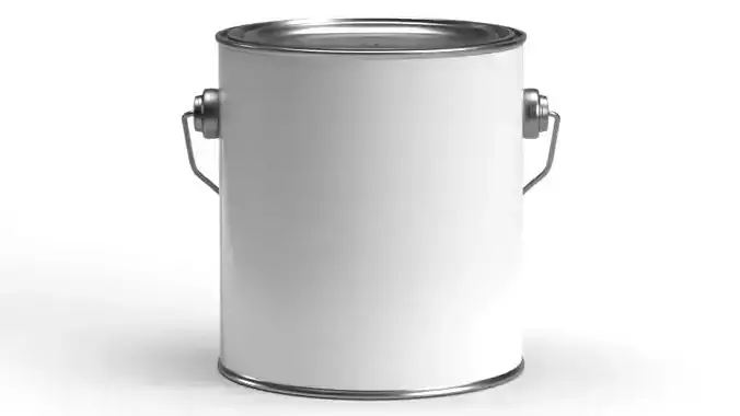 Half gallon paint can with metal handle  3D model