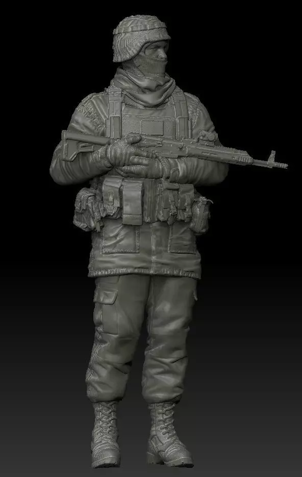 UKRAINIAN SOLDIER 01 3D print model_0
