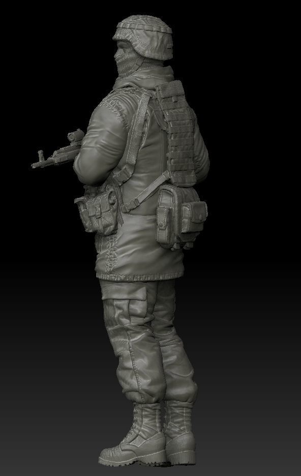 UKRAINIAN SOLDIER 01 3D print model_1