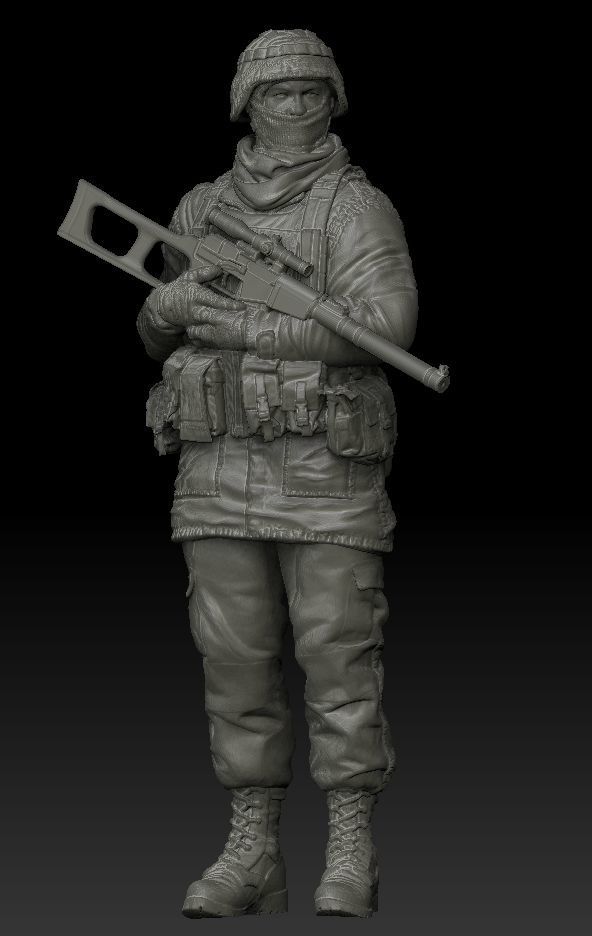 UKRAINIAN SOLDIER 01 3D print model_3