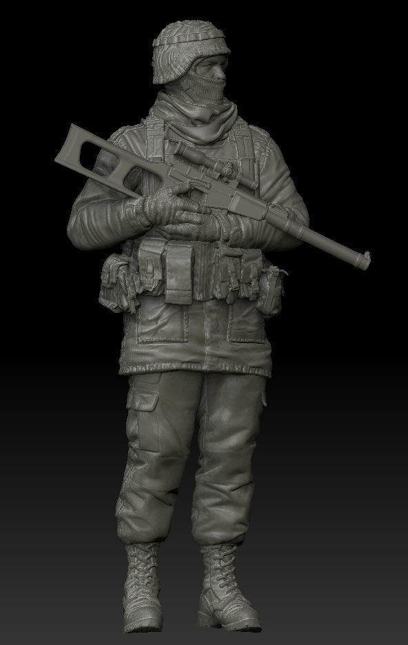 UKRAINIAN SOLDIER 01 3D print model_4