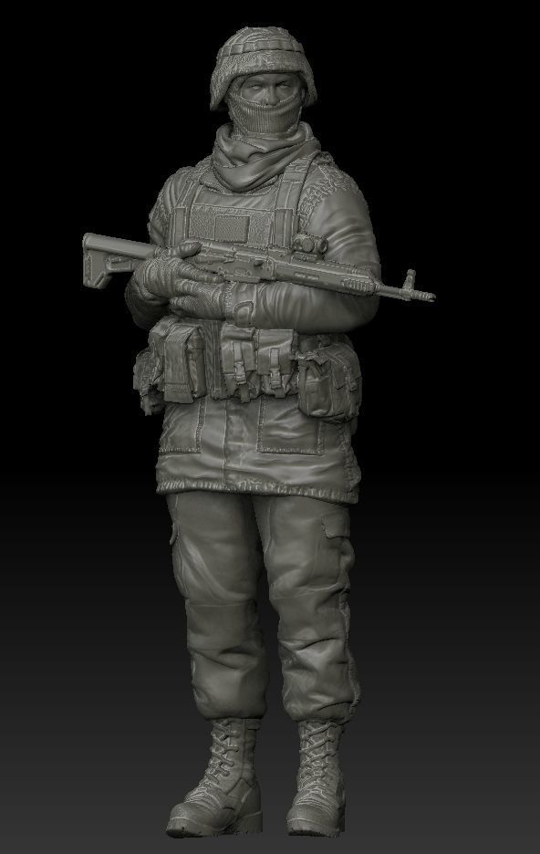 UKRAINIAN SOLDIER 01 3D print model_2
