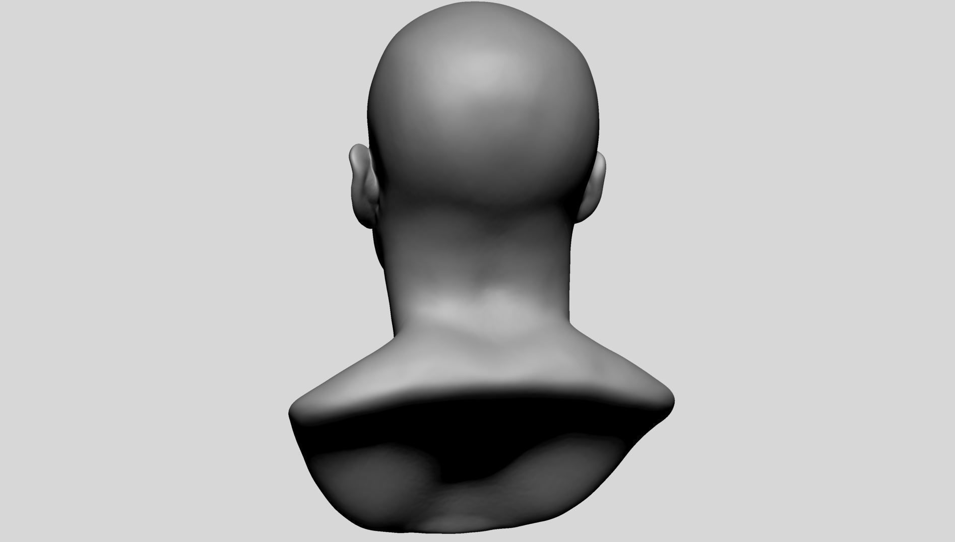 Male Head A 3D model_4