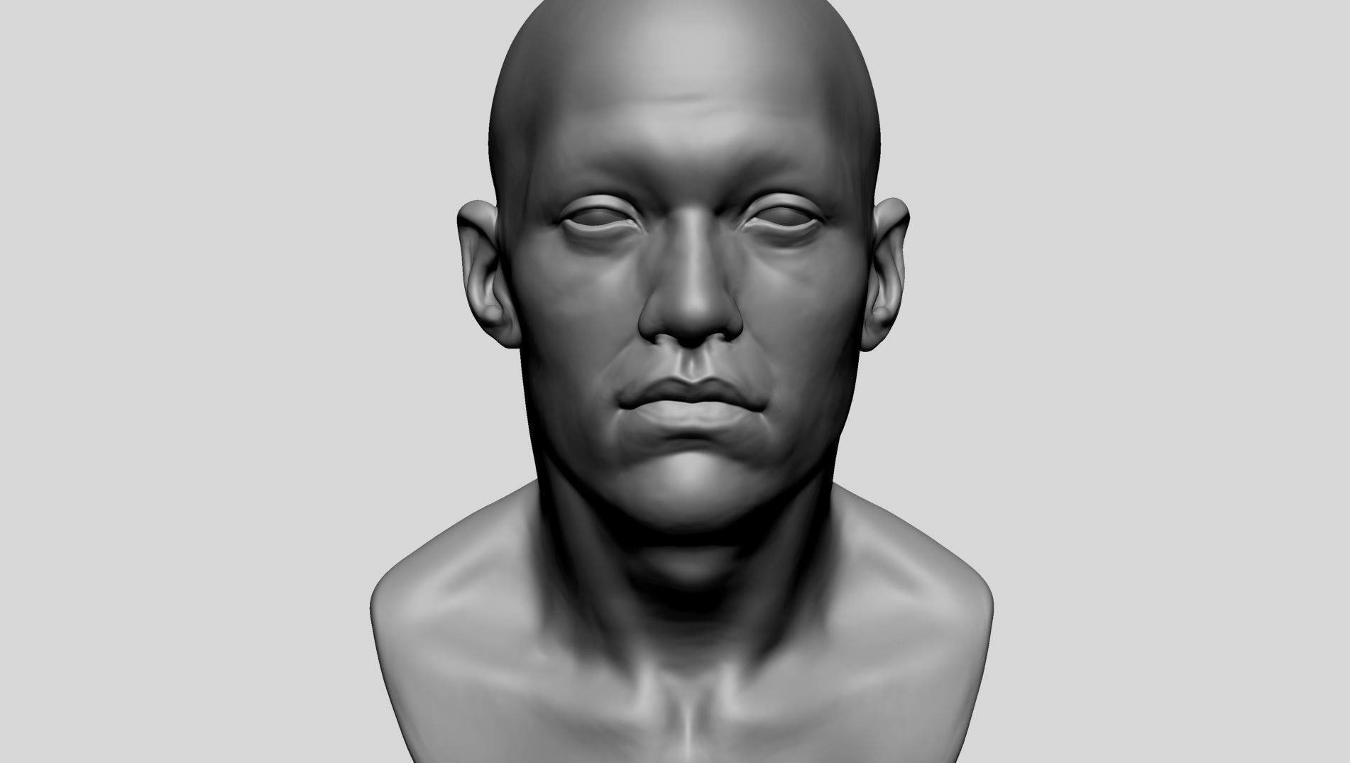 Male Head A 3D model_10