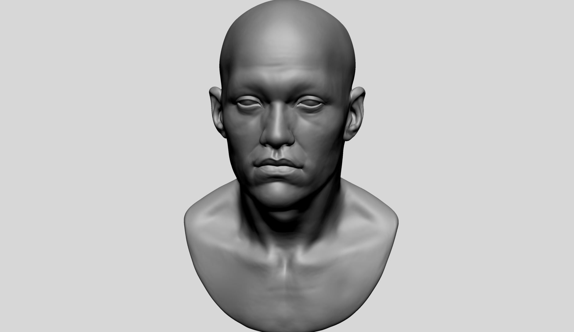Male Head A 3D model_7