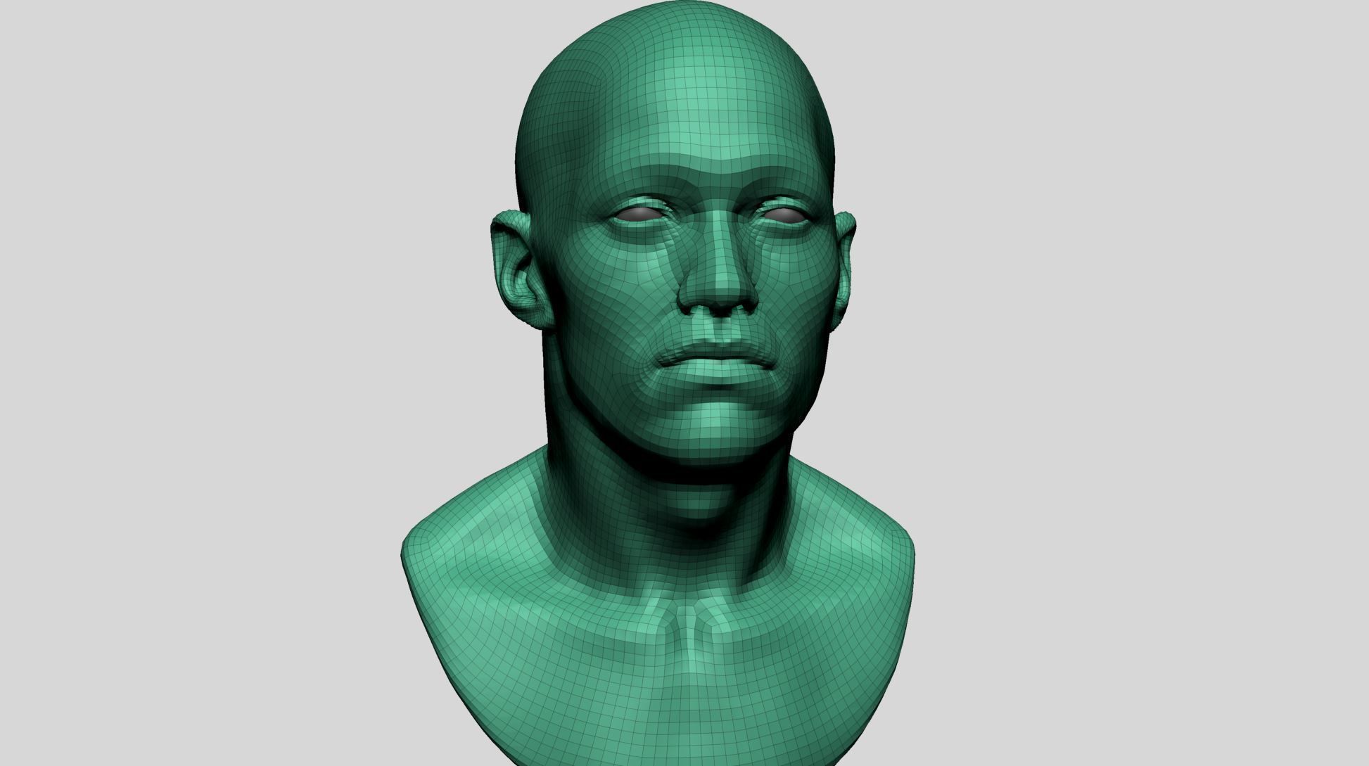 Male Head A 3D model_11