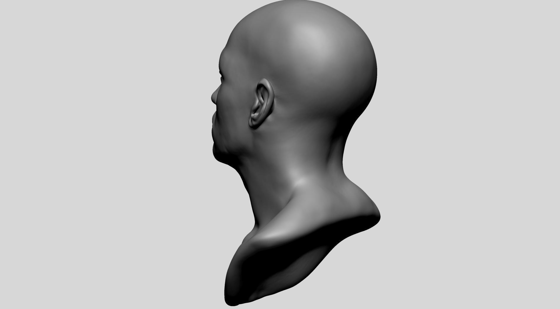 Male Head A 3D model_5
