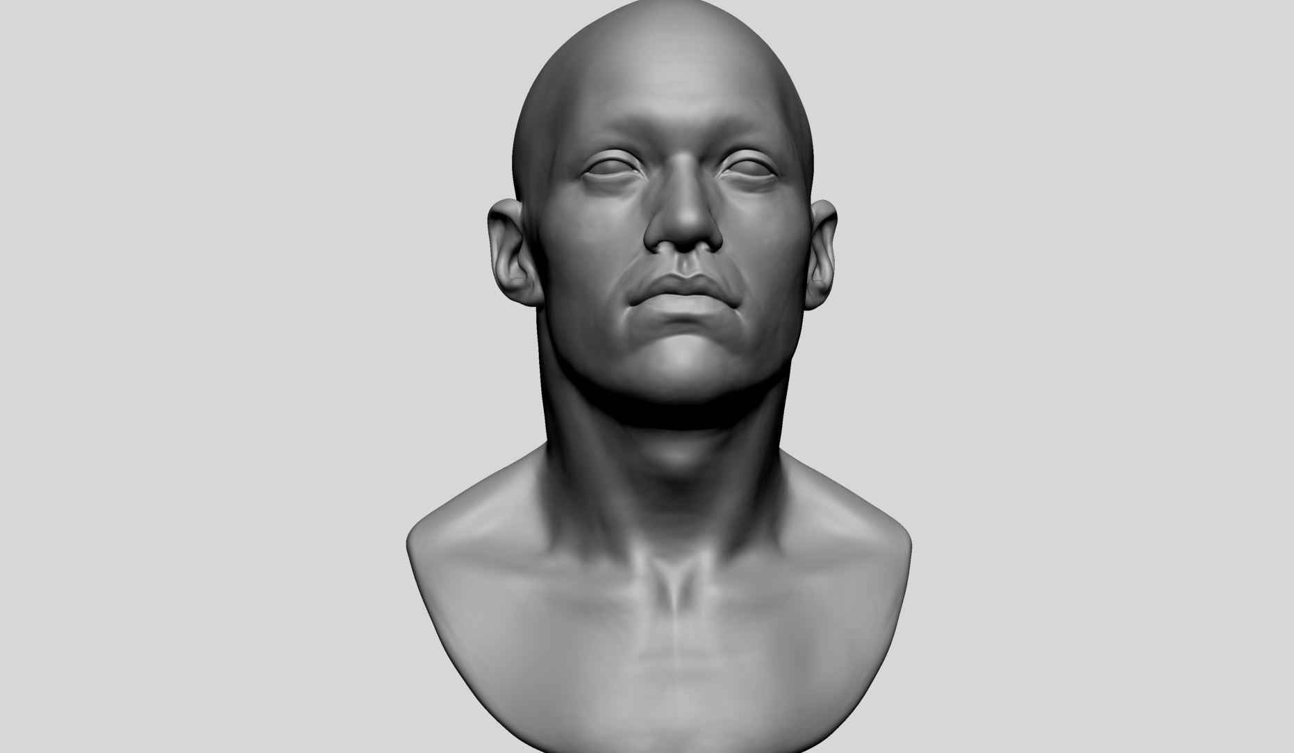 Male Head A 3D model_8