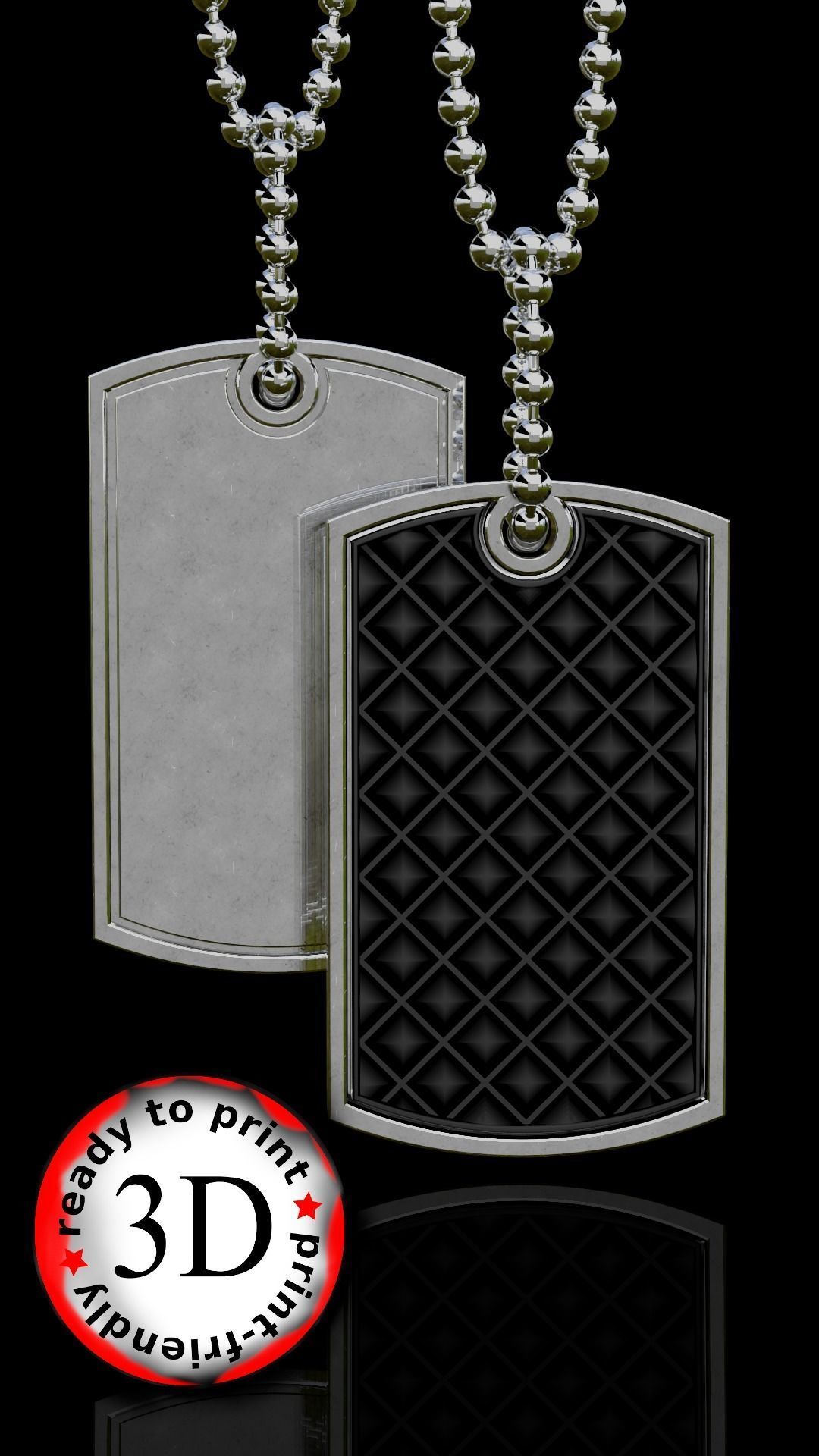 pendant dog tag bestseller 3D print model_3