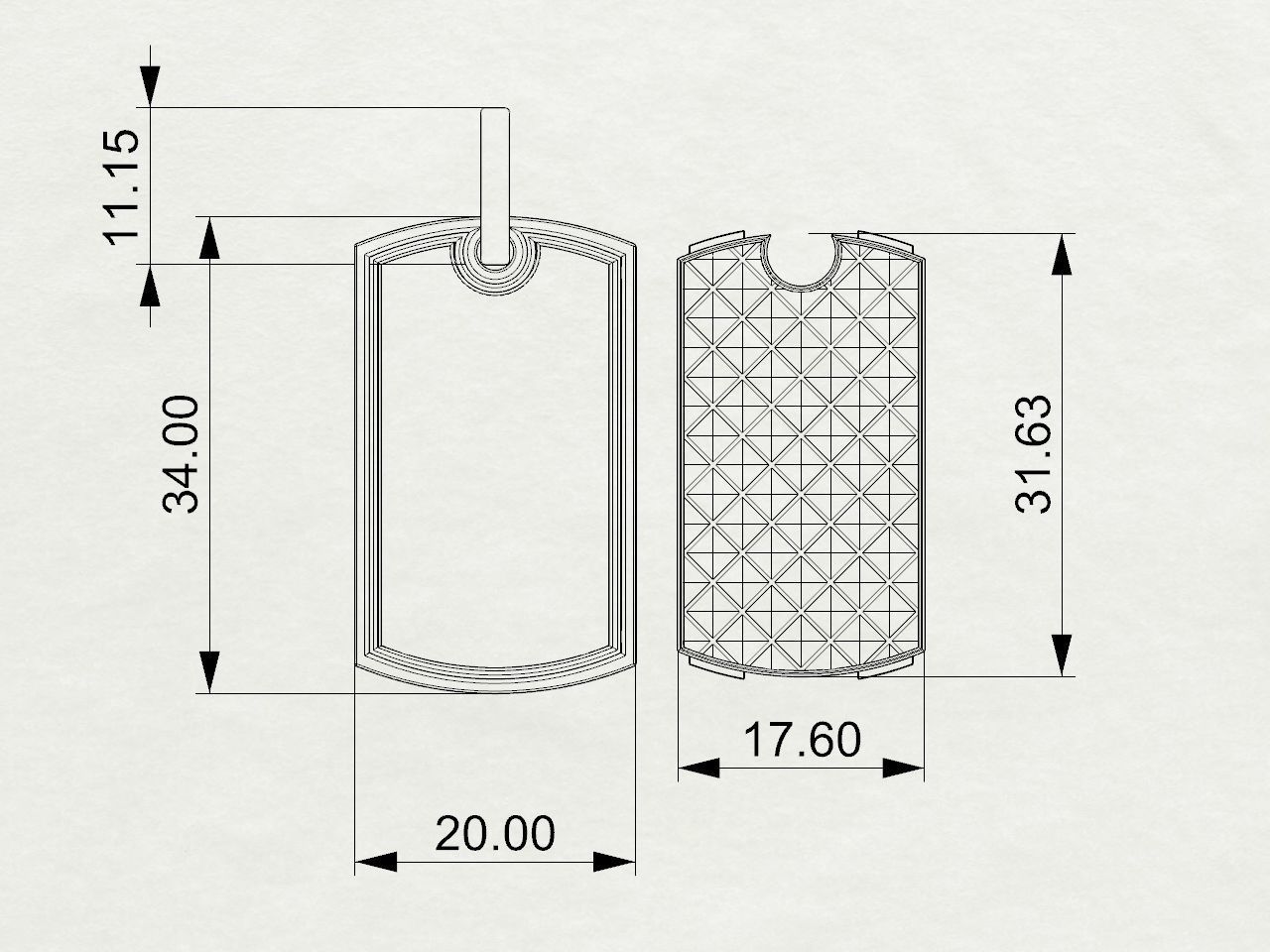 pendant dog tag bestseller 3D print model_6