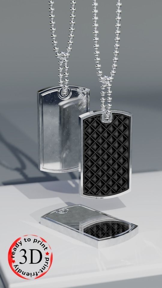 pendant dog tag bestseller 3D print model_2
