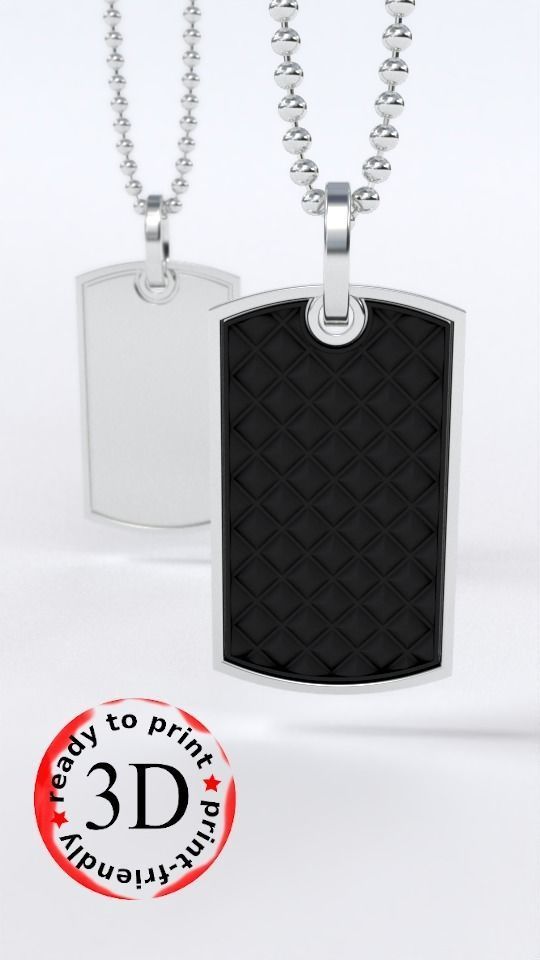 pendant dog tag bestseller 3D print model_4