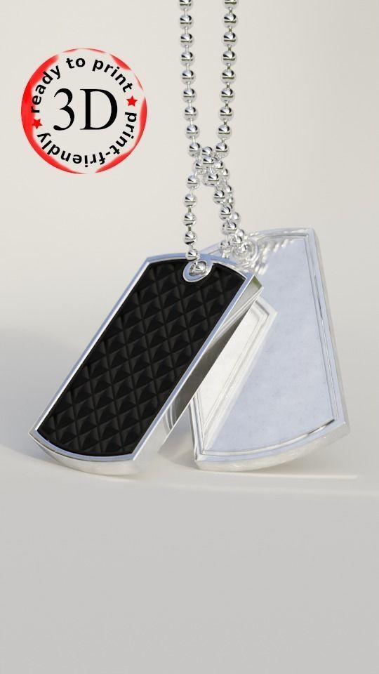 pendant dog tag bestseller 3D print model_1