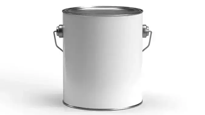 Gallon paint can with metal handle  3D model