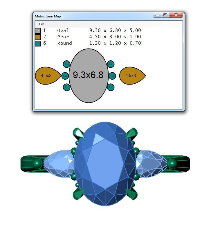 Ring030 gold engagement ring with oval cut diamond 3D print model_6