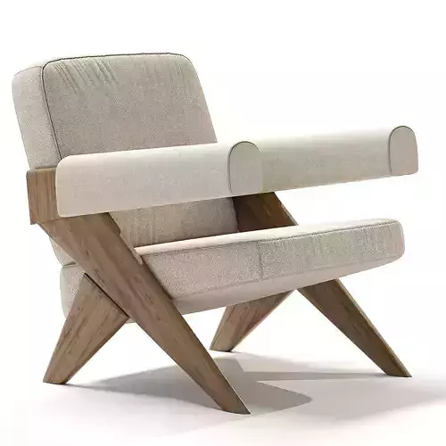 Souvenir-Armchair modern lounge chair with wooden legs
