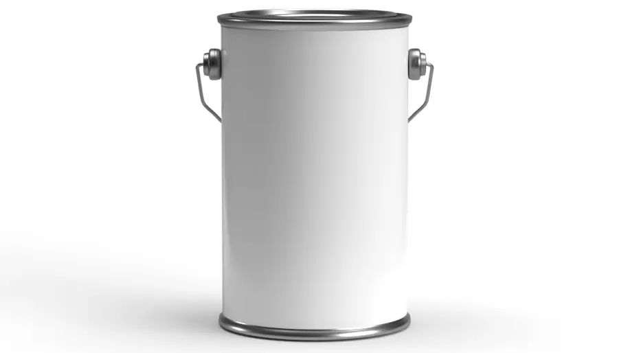 Quart paint can with metal handle 3D model