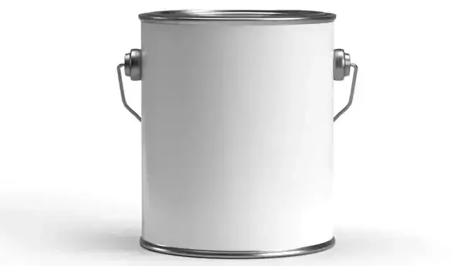 Quart paint can with metal handle  3D model